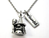 Haunted Warty Witch Gnome Charm Necklace