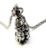 Mother Gnome with her two children with MOM Charm Necklace