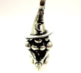 Witch Gnome Riding her Broom 3D Charm Necklace