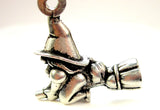 Witch Gnome Riding her Broom 3D Charm Necklace