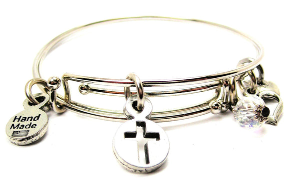 Religious Bangle, Religious Bracelet, Religious Jewelry, Cross Bangle, Cross Bracelet, Cross Jewelry