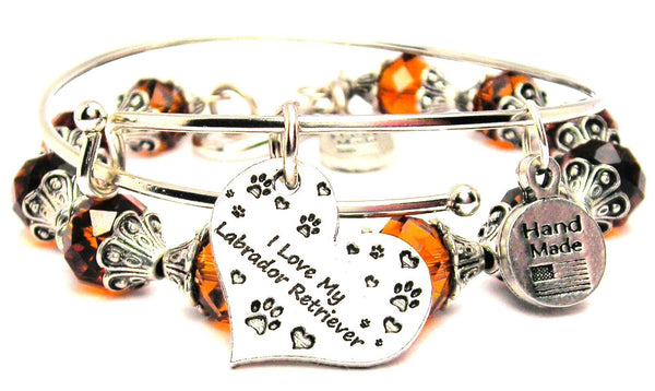 I Love My Labrador Retriever Heart 2 Piece Collection