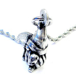 Gnome all ready in his Halloween costume as a Grim Reaper Single Charm Necklace