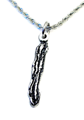 Bacon Strip Single Charm Necklace