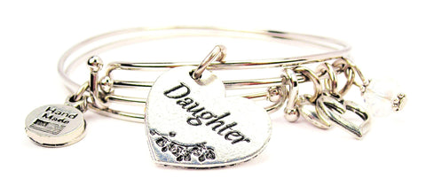 daughter bracelet, daughter bangles, daughter jewelry, family jewelry, expression jewelry