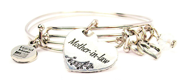 mother in law bracelet, mother in law jewelry, heart bracelet, mother bracelet, family member jewelry