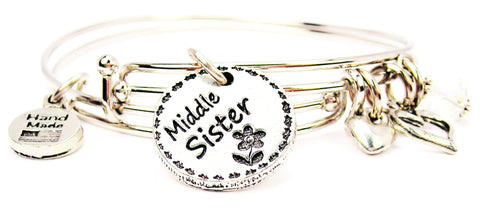 middle sister bracelet, middle sister bangles, middle sister jewelry, sister bracelet, family member bracelet