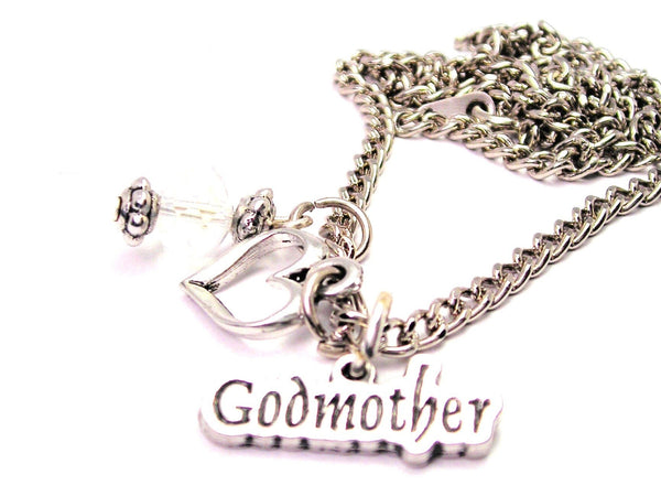 Godmother Necklace with Small Heart