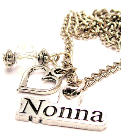 Nonna Grandmother In Italian Necklace with Small Heart