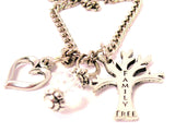 Family Tree Necklace with Small Heart