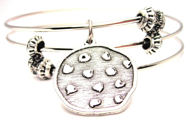 Chocolate Chip Cookie Triple Style Expandable Bangle Bracelet