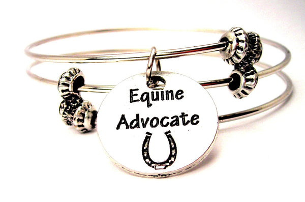 Equine Advocate Triple Style Expandable Bangle Bracelet