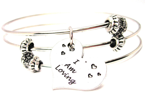 I Am Loving Triple Style Expandable Bangle Bracelet