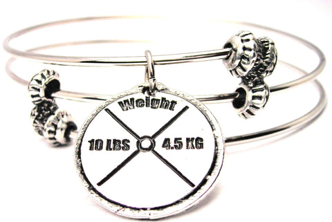 10 Lb Weight Triple Style Expandable Bangle Bracelet - Bracelets - Chubby Chico Charms