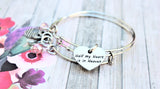 Half My Heart Is In Heaven Expandable Bangle Bracelet Set