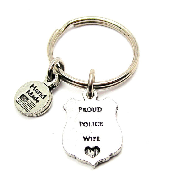 Proud Police Wife Key Chain