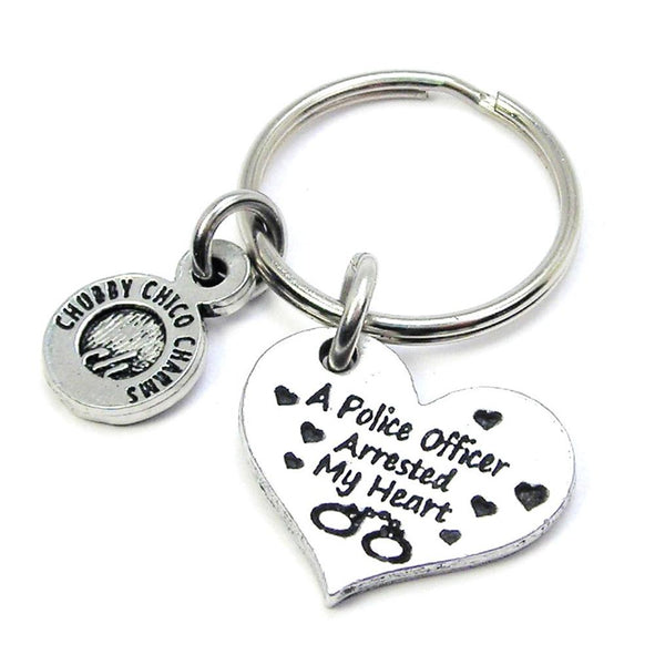 A Police Officer Arrested My Heart Key Chain