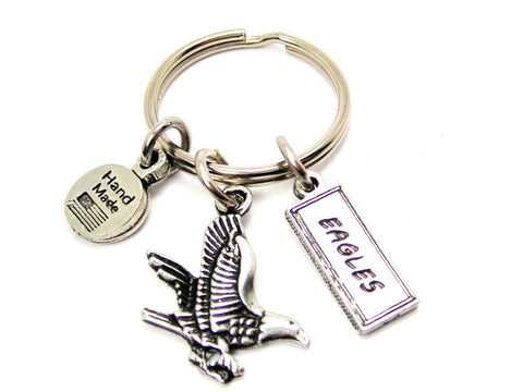 Eagle With Eagles Tab Key Chain