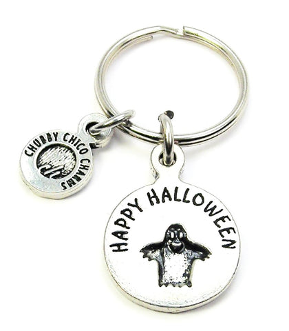 Happy Halloween With Ghost Key Chain