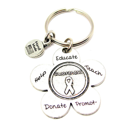 The Awareness Flower Key Chain