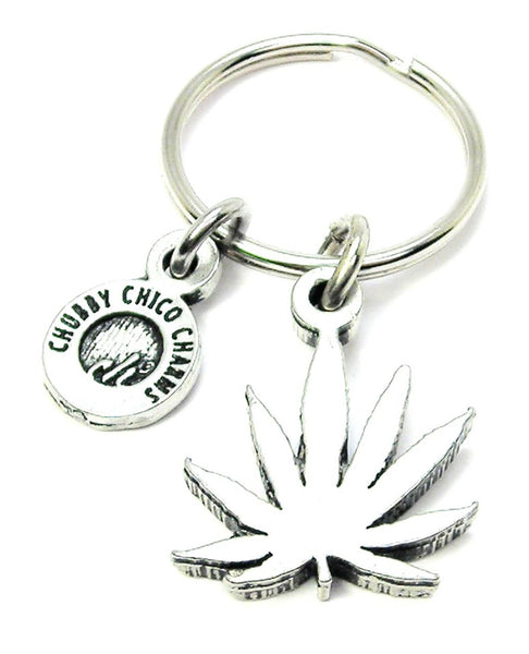 Fancy Tropical Leaf Key Chain