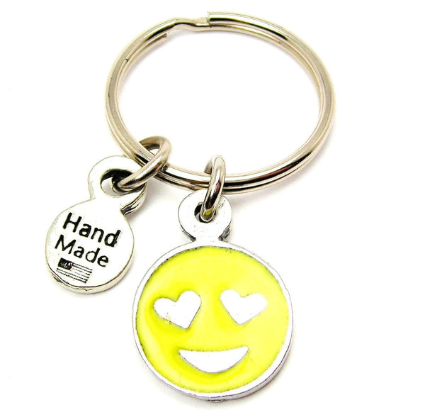 Love Emoji Hand Painted Key Chain