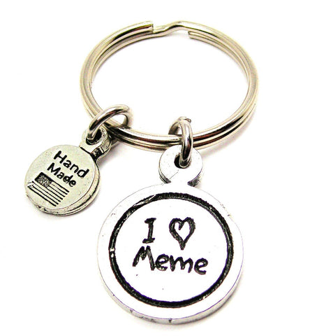 I Love Meme Child Handwriting Key Chain