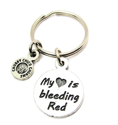 My Heart Is Bleeding Red Key Chain