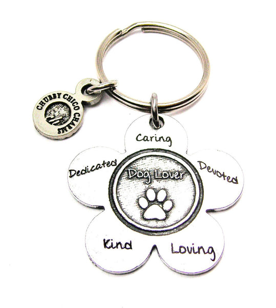 The Dog Lover Flower Key Chain