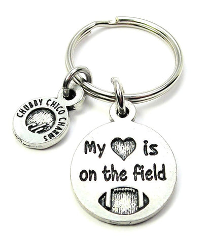 My Heart Is On The Field Key Chain