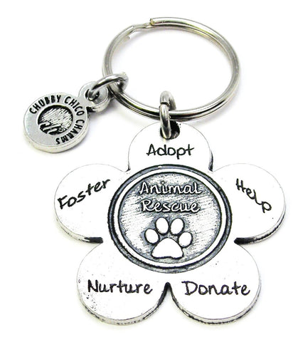 The Animal Rescue Flower Key Chain