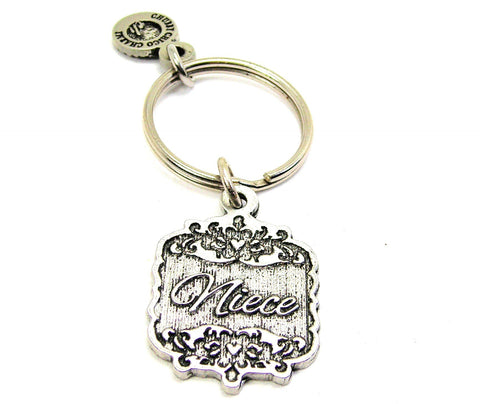 Niece Victorian Scroll Key Chain