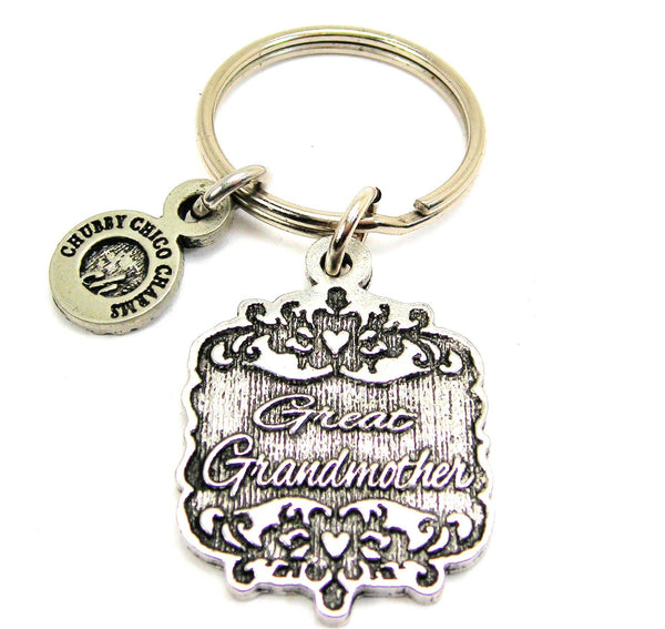 Great Grandmother Victorian Scroll Key Chain