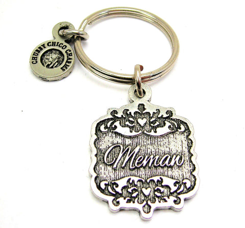 Memaw Victorian Scroll Key Chain