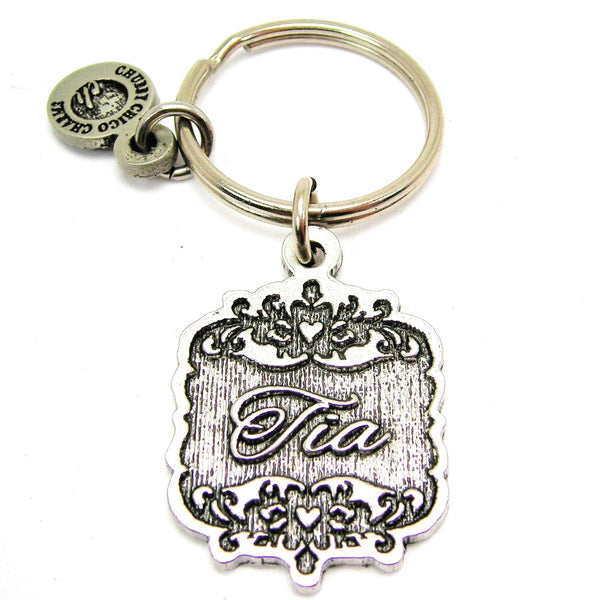 Tia Victorian Scroll Key Chain