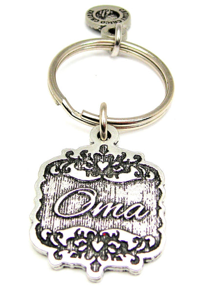 Oma Victorian Scroll Key Chain