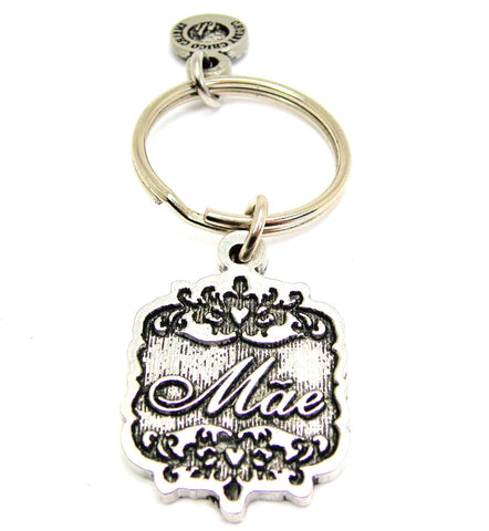 Mae Victorian Scroll Key Chain