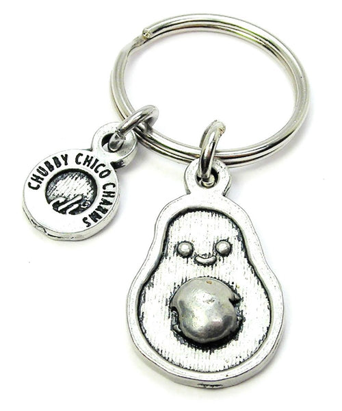 Happy Male Avocado Key Chain