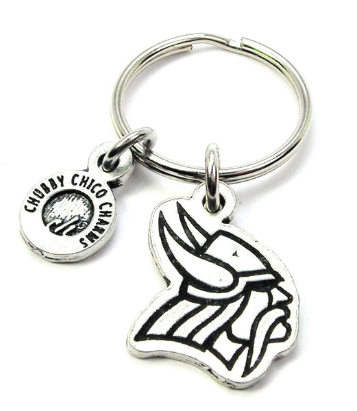 Flat Viking Mascot Key Chain