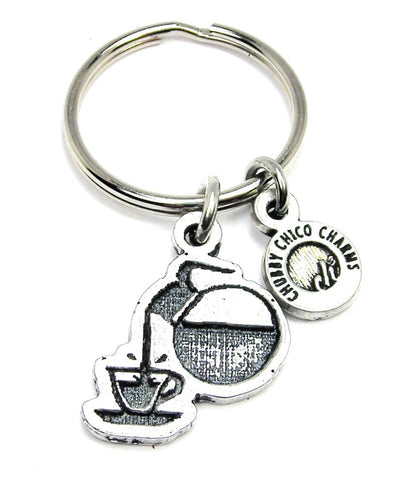 Pouring Coffee Pot Key Chain