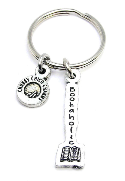 Bookaholic Long Tab Key Chain