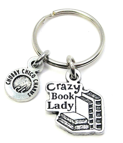 Crazy Book Lady Key Chain