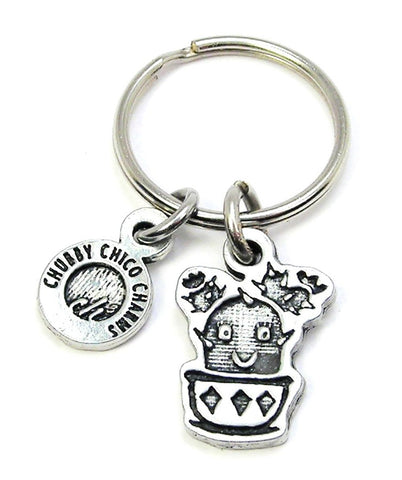 Succulent Cactus Key Chain