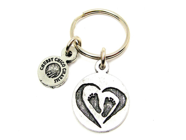 Baby Footprints Key Chain