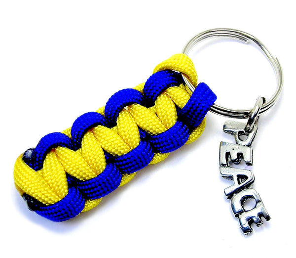 Peace Ukraine 550 Military Spec Paracord Key Chain