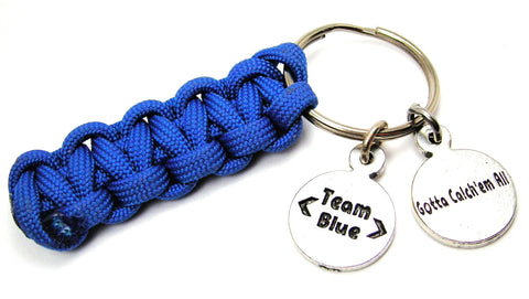 Pokemon Team Blue - Mystic Gotta Catch Em All 550 Military Spec Paracord Key Chain