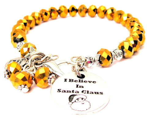 I Believe In Santa Claus Splash Of Color Crystal Bracelet