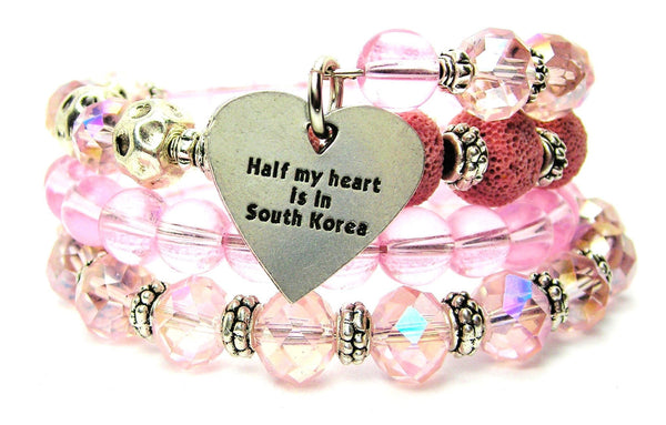 Half My Heart Is In South Korea Multi Wrap Bracelet