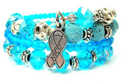 Nicu Awareness Ribbon Multi Wrap Bracelet