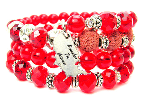 Remember The Veterans Multi Wrap Bracelet